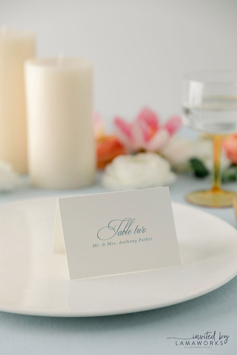 Formal Calligraphy Escort Cards or  Place Cards | Mikah