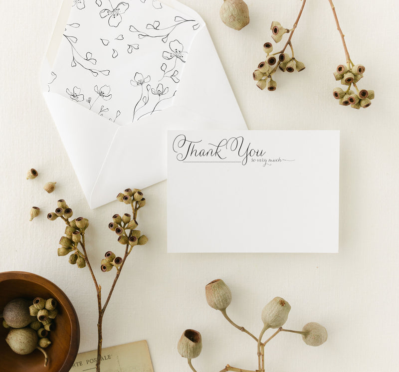 Elegant Swirly Thank You Cards | Megan