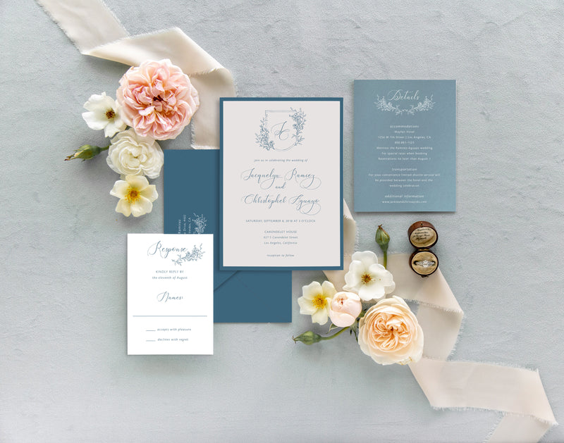 Minimalist, Elegant Wedding Reception Menu - Ashley