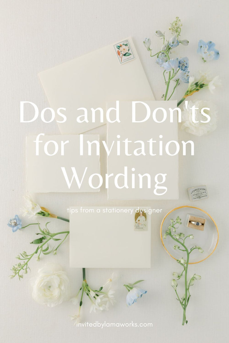 The Etiquette of Wedding Stationery: Dos and Don'ts for Invitation Wording