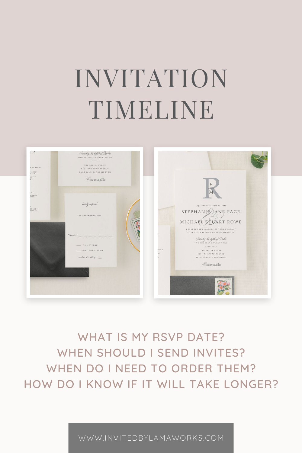 When to Send Wedding Invitations (and When to Start Designing ...