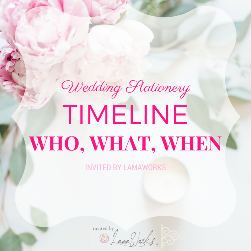 Wedding Stationery Timeline - Who, What & When?