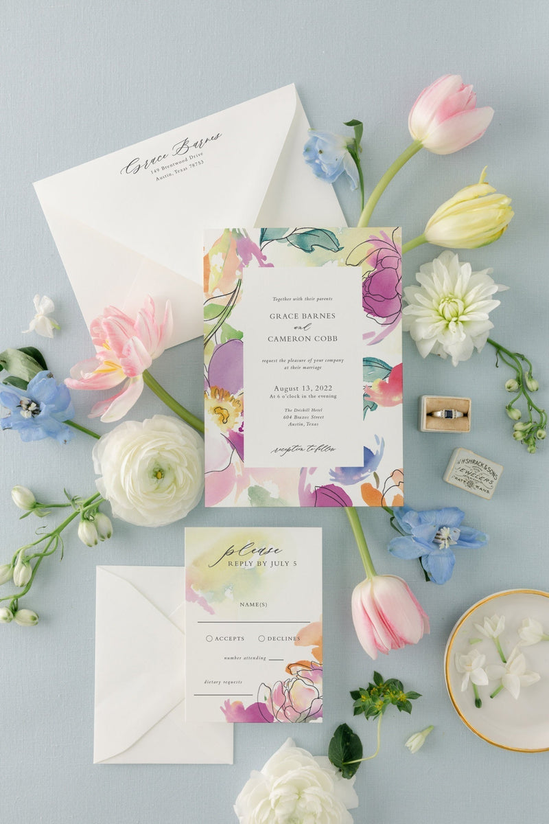 The Grace invitation suite from Invited by LamaWorks 