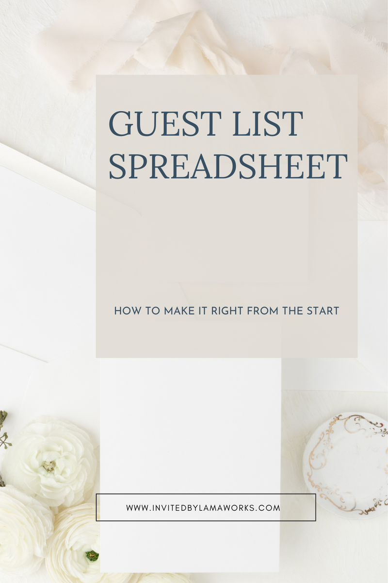 how to make a wedding guest list spreadsheet