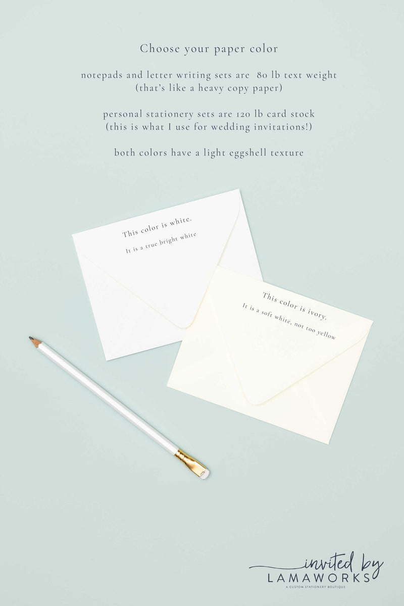 Modern Personalized Notepad | Lela