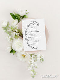 ADDISON | Floral Wreath Shower Invitation