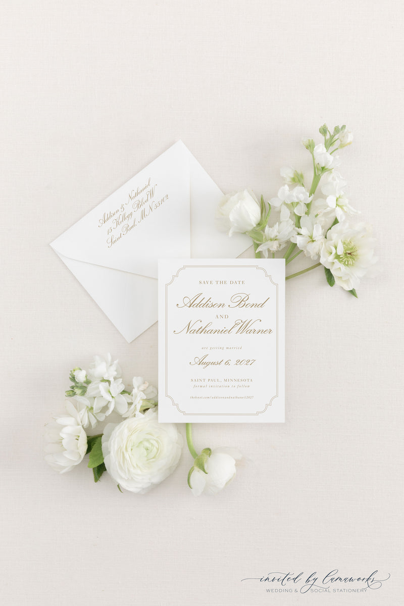 Addison | Save the Date - Delicate Border