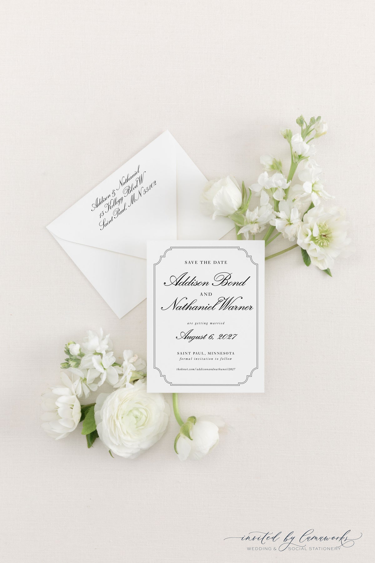 Addison | Save the Date - Delicate Border