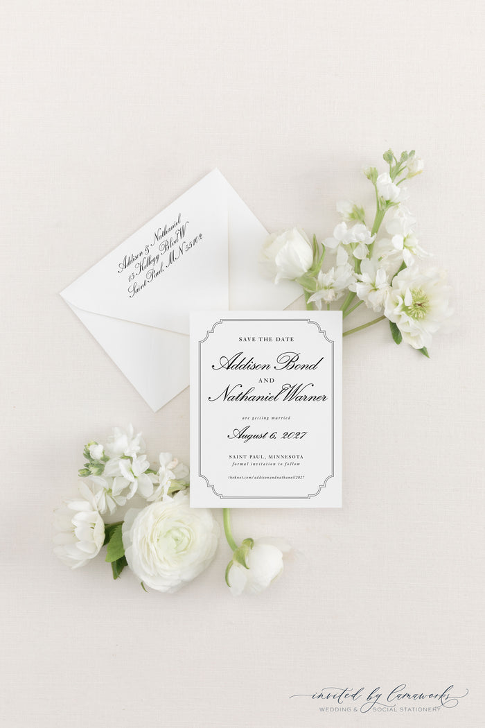 Addison | Save the Date - Delicate Border
