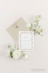 Addison | Save the Date - Floral Frame