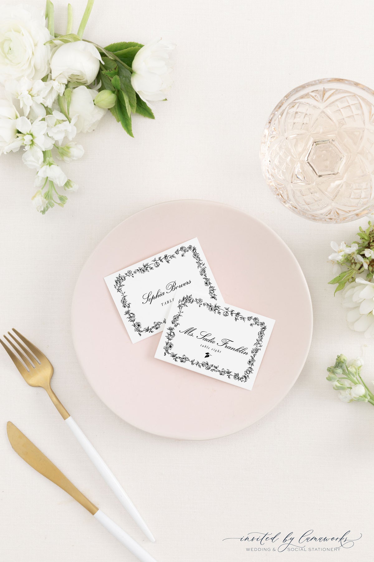 Addison | Escort or Place Card - Floral Frame