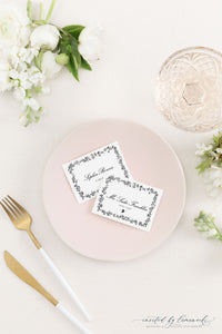 Addison | Escort or Place Card - Floral Frame