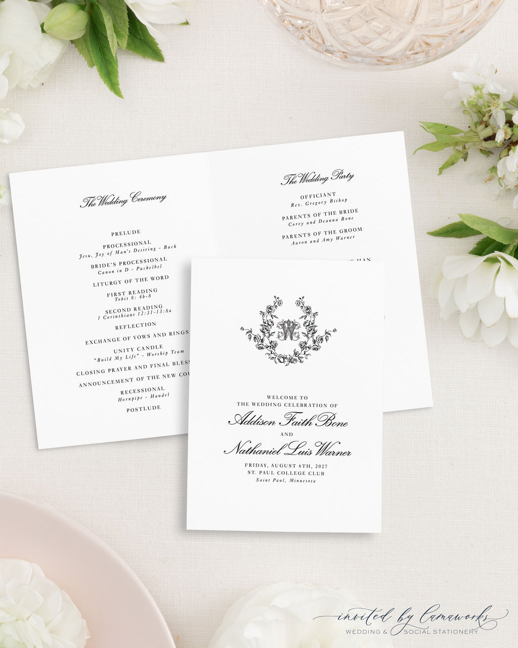 Addison | Folded Program – Invited by LamaWorks