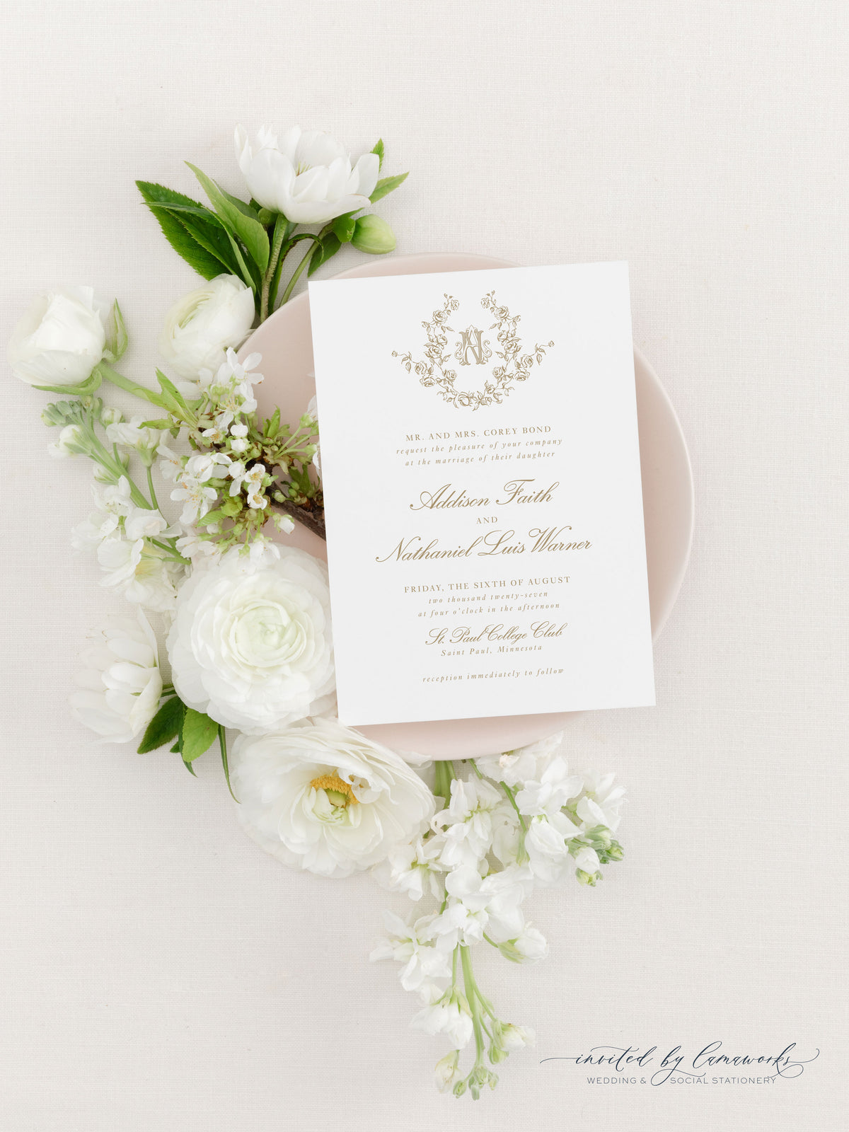 Addison | Invitation Suite - Crest and Monogram