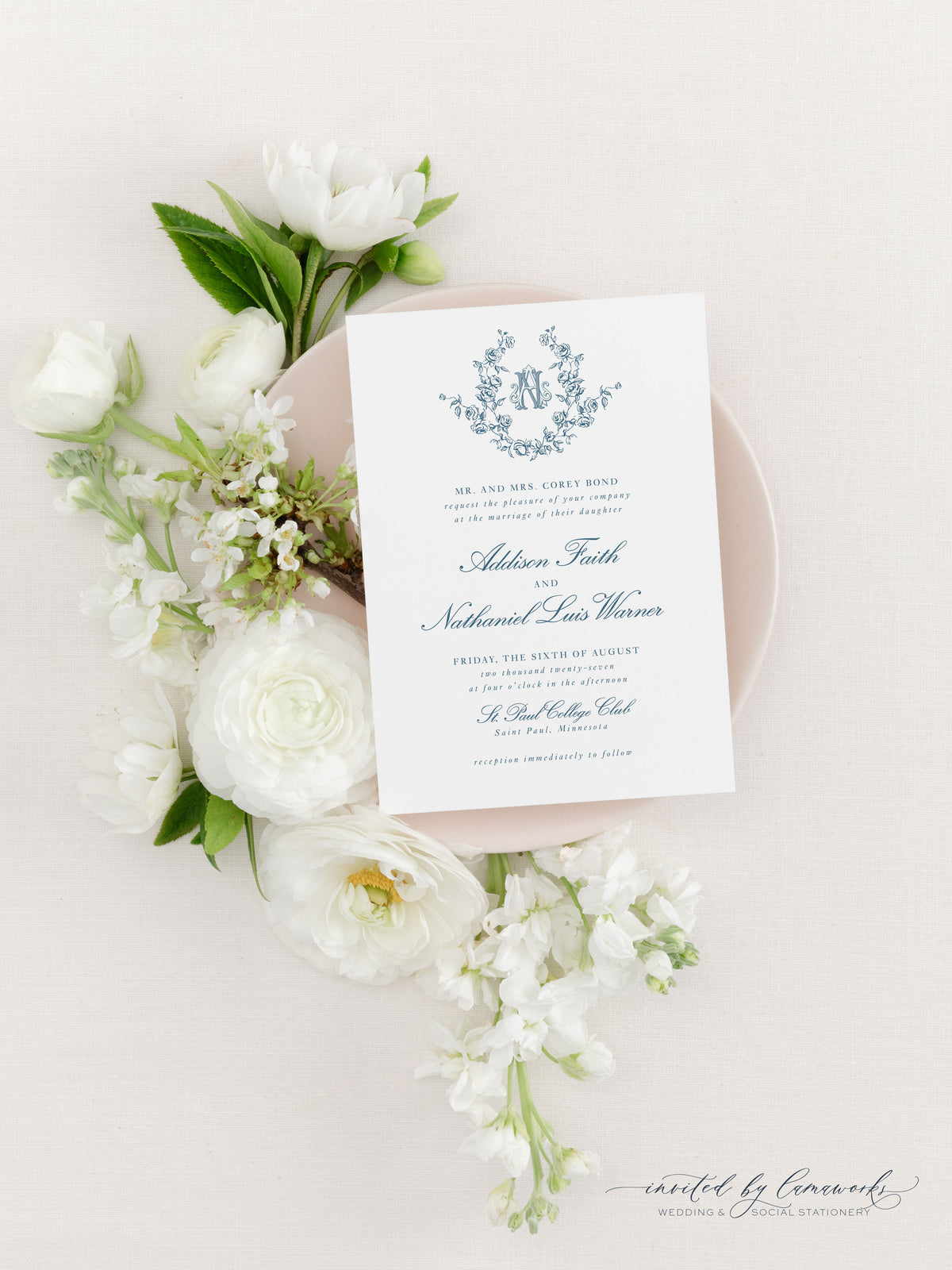 Addison | Invitation Suite - Crest and Monogram