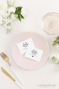 Addison | Escort or Place Card with Crest
