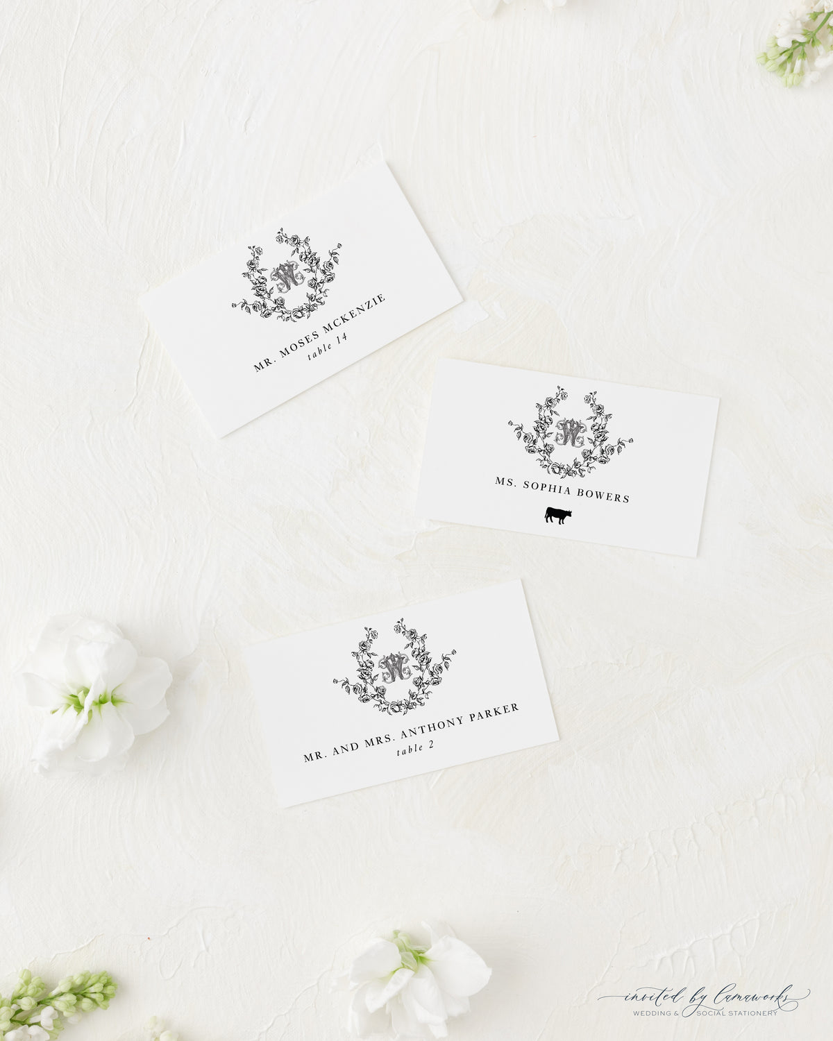Addison | Escort or Place Card with Crest