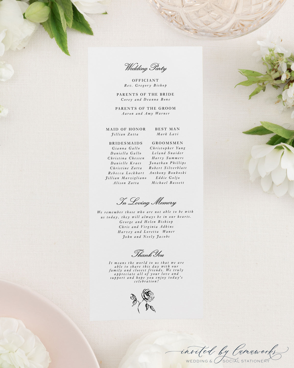 Addison | Wedding Program