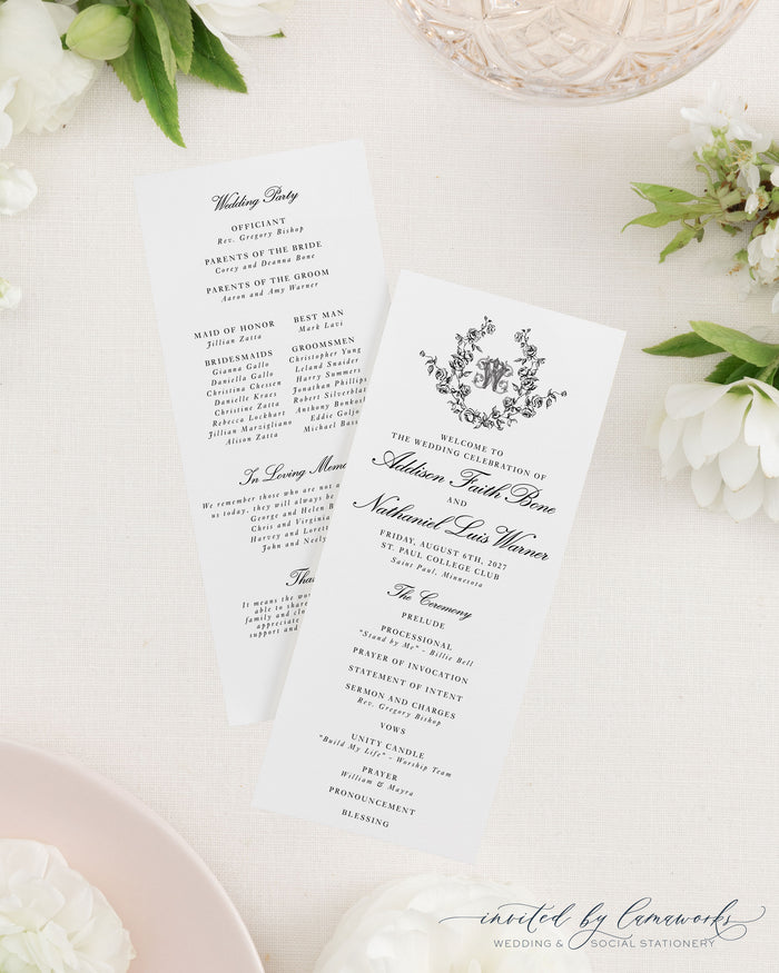Addison | Wedding Program