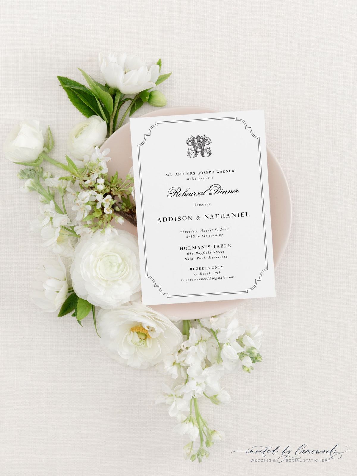 ADDISON | Welcome Party, Rehearsal dinner or Engagement Party Invitation