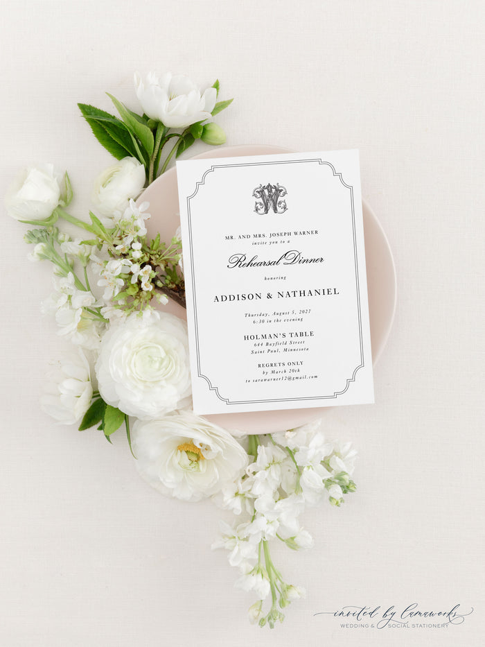 ADDISON | Welcome Party, Rehearsal dinner or Engagement Party Invitation