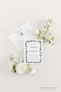 Addison | Save the Date - Floral Frame