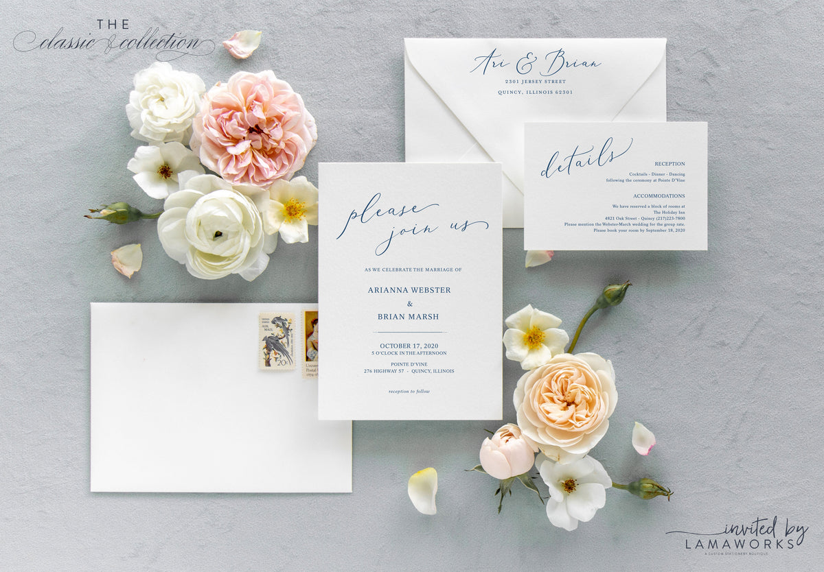 Classic Whimsical Wedding Invitation | Arianna