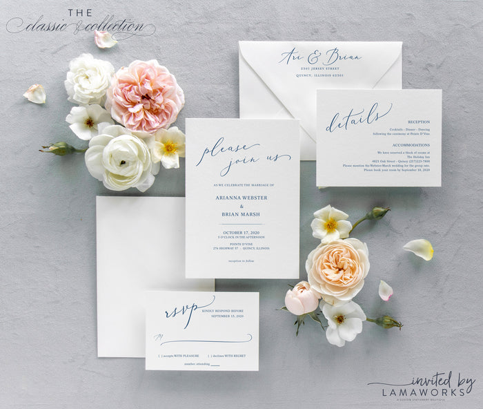 Classic Whimsical Wedding Invitation | Arianna