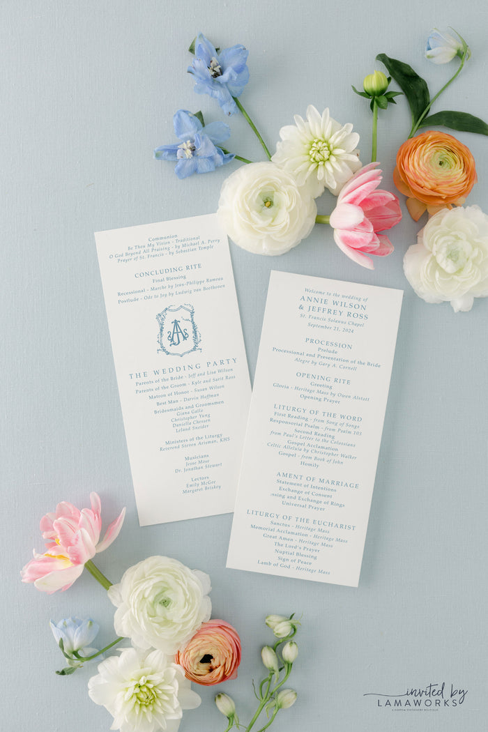 Annie | Wedding Program