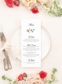 Ava | Floral Menu