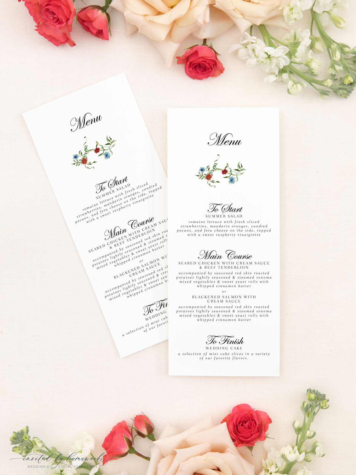 Ava | Floral Menu