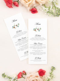 Ava | Floral Menu