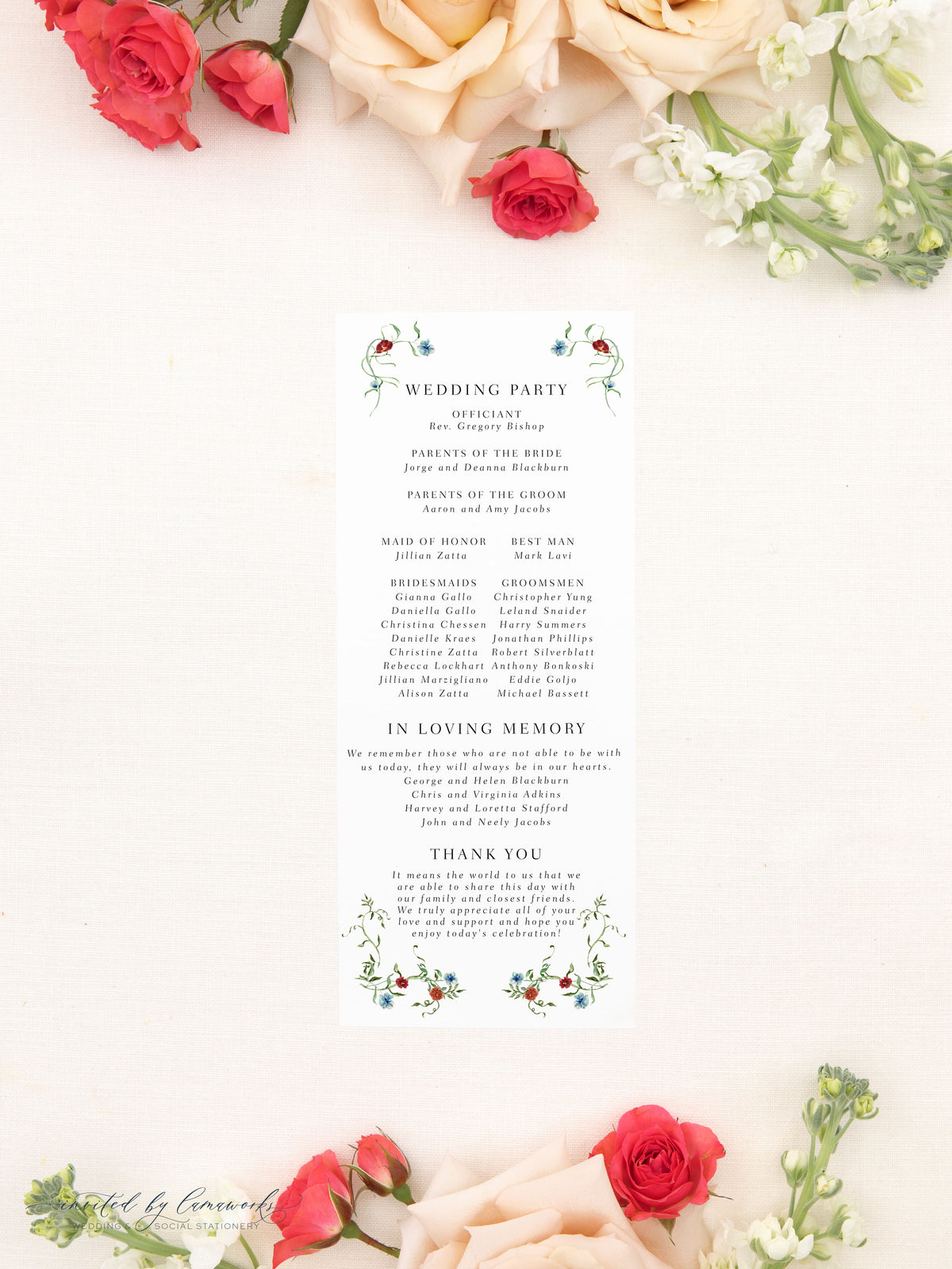 Ava | Wedding Program