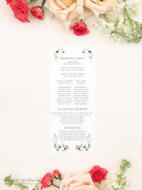 Ava | Wedding Program
