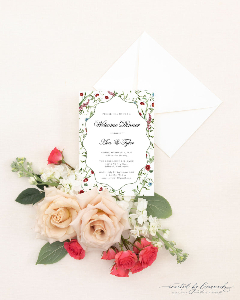 AVA | Welcome Party, Rehearsal dinner or Engagement Party Invitation