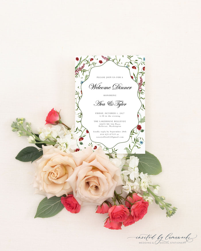 AVA | Welcome Party, Rehearsal dinner or Engagement Party Invitation