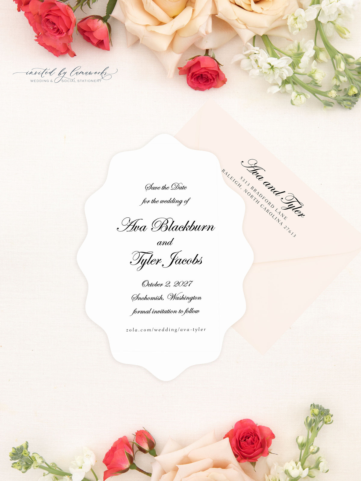 Ava | Save the Date - Wavy Oval