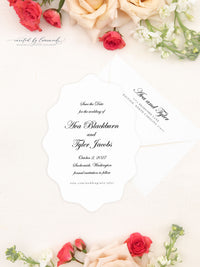 Ava | Save the Date - Wavy Oval
