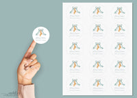 Grandmillennial Merry Christmas Stickers with Bow & Bells