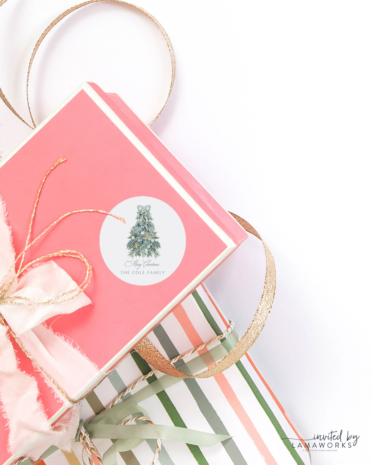 Vintage Monogram Escort Card with Wax Seals