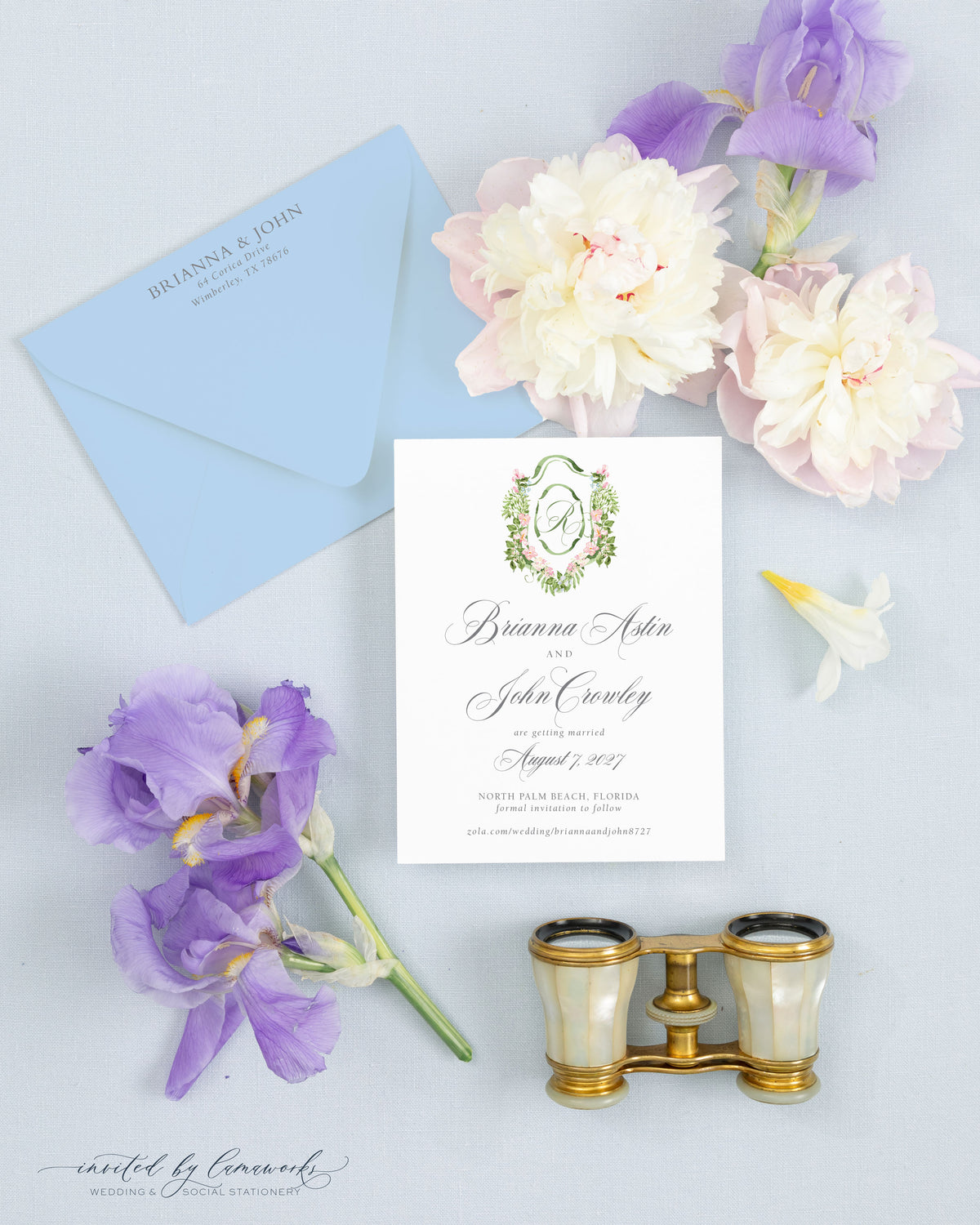 Brianna |  Save the Date - Floral Crest