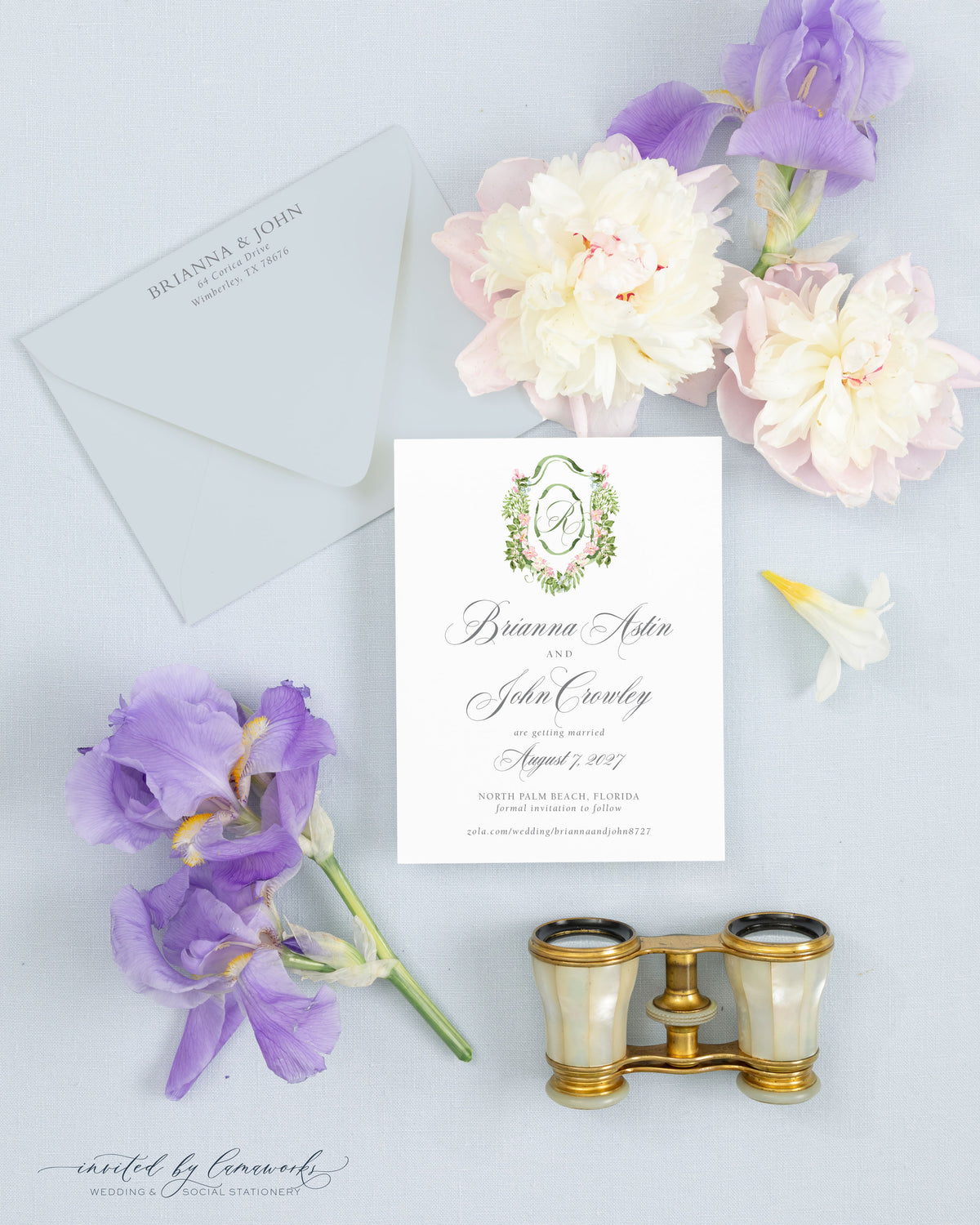 Brianna |  Save the Date - Floral Crest