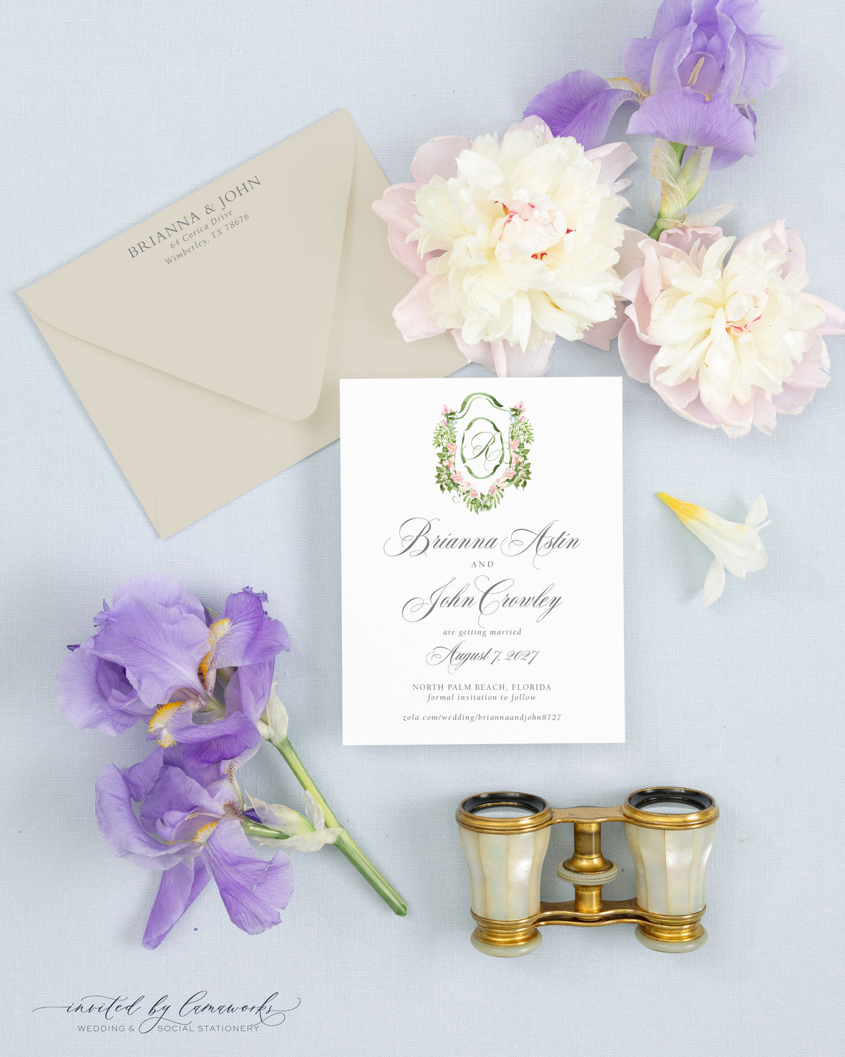 Brianna |  Save the Date - Floral Crest