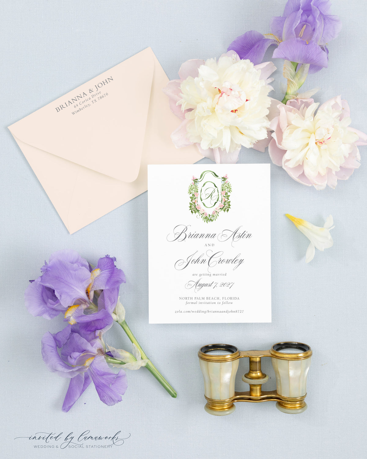 Brianna |  Save the Date - Floral Crest
