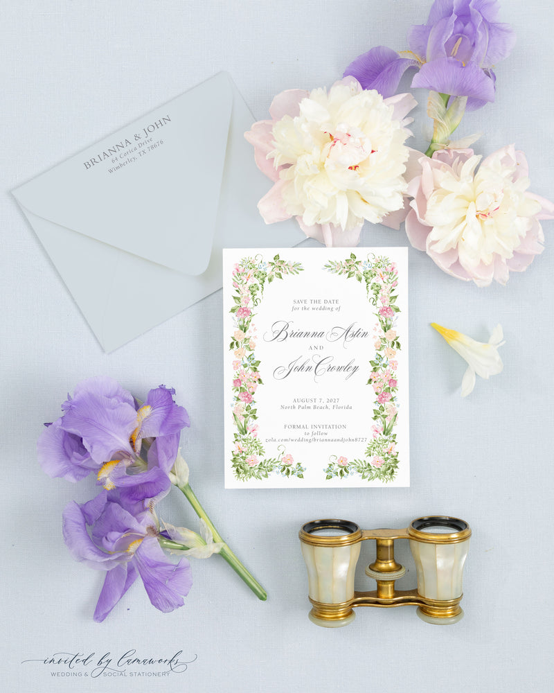 Brianna |  Save the Date - Floral Frame