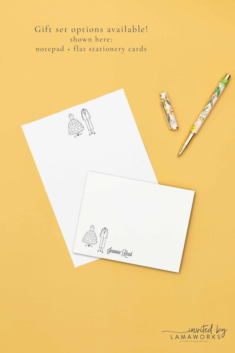 Personalized Bride and Groom Notepad