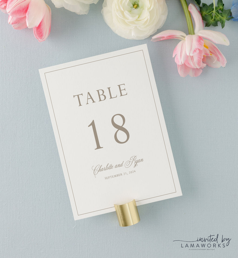 Simple Floral Table Numbers | Eloise