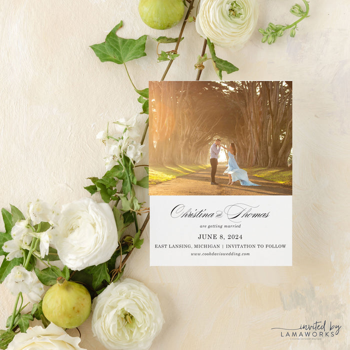 Classic, Elegant Wedding Invitation Suite with Monogram - Stephanie