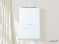 Wedding Menu with Monogram and Crest - Ashley