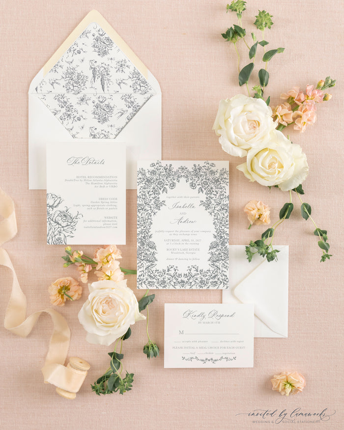 Isabella | Floral Frame Invitation